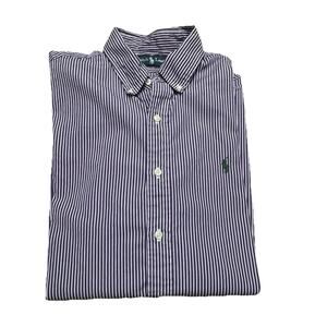Ralph Lauren Shirt Mens Large Long Sleeve Lightweight Purple Pony Button Up